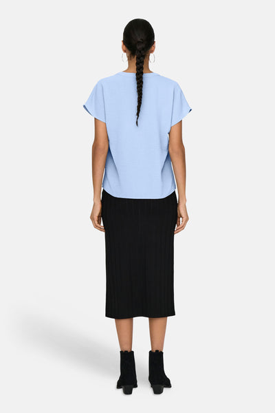 Blouse met korte mouwen - Powder Blue