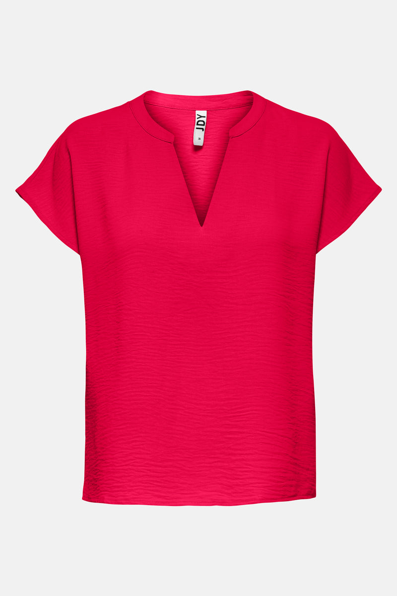 Blouse met korte mouwen - rood