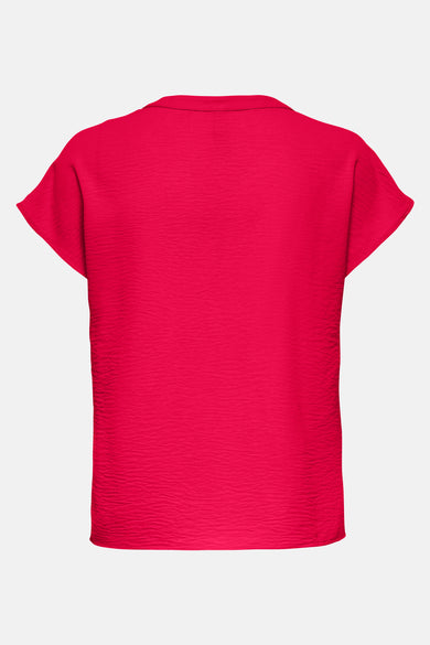 Blouse met korte mouwen - rood