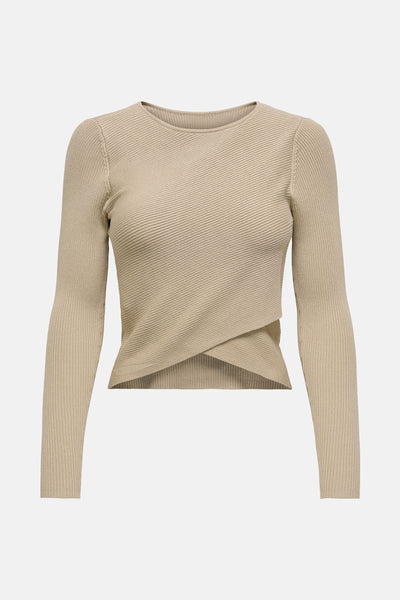 Trui met ronde hals Beige - JDY