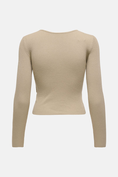 Trui met ronde hals Beige - JDY