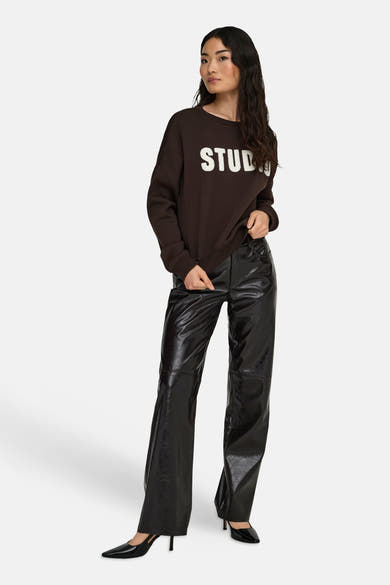 Sweat col rond brun - ONLY®
