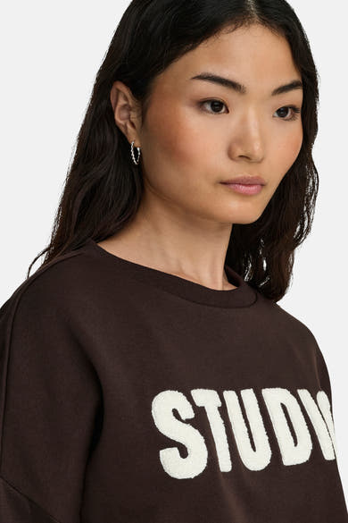 Sweat col rond brun - ONLY®