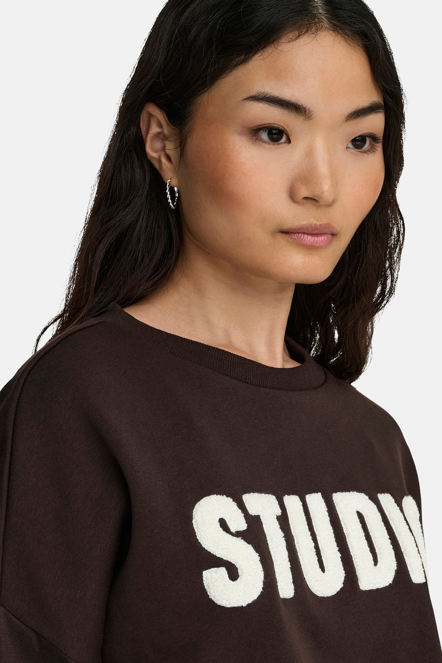 Sweat col rond brun - ONLY®