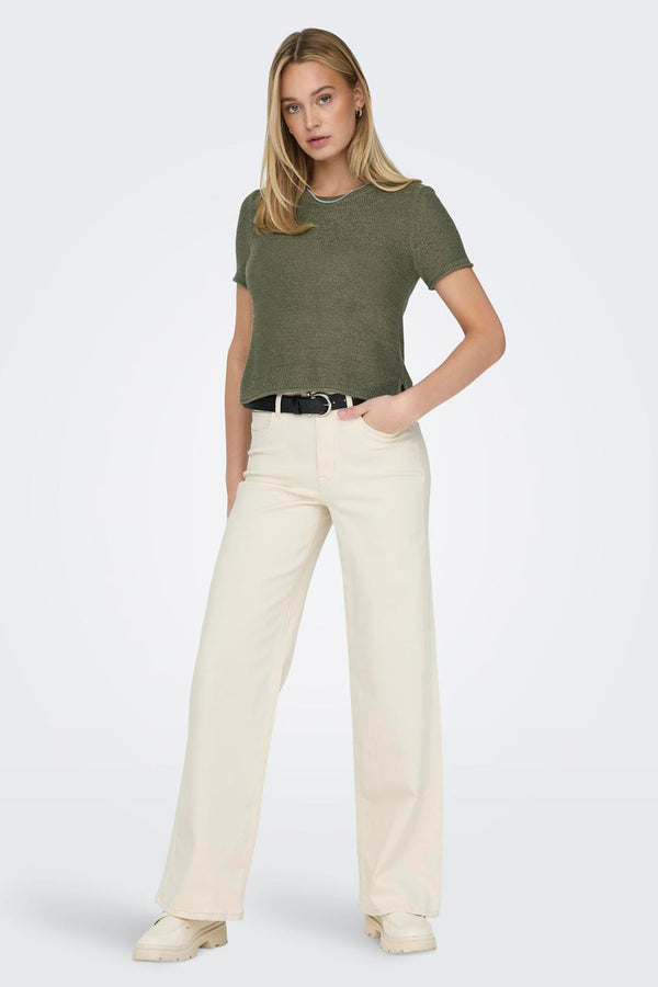 Top uni manches courtes Vert - ONLY®