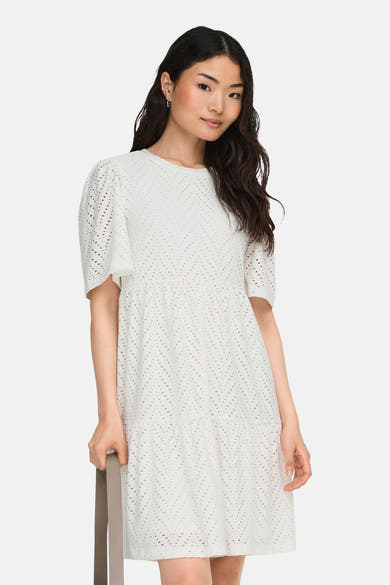 Kleedje met korte mouwen - wit