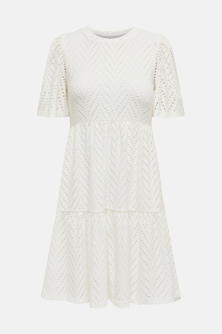 Kleedje met korte mouwen - wit