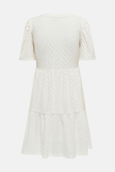 Kleedje met korte mouwen - wit