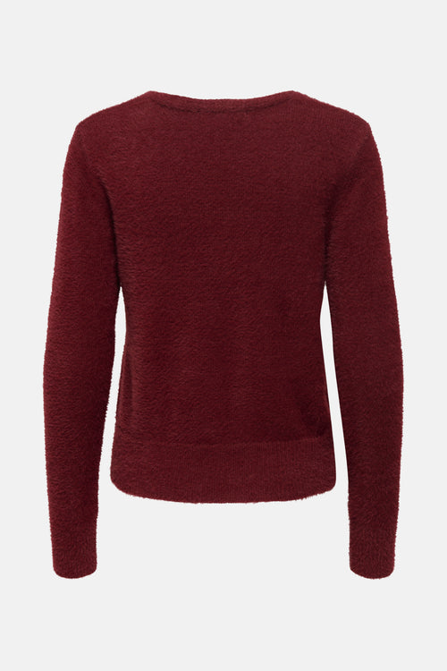 Pull col rond rouge - ONLY®