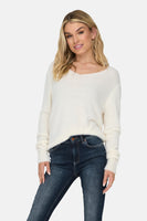 Pull col rond beige - ONLY®