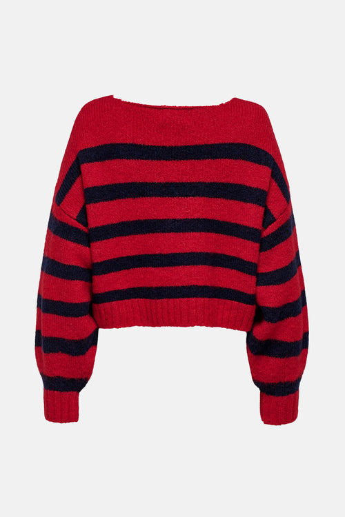 Pull col rond rouge - ONLY®