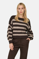 Pull met ronde hals - bruin