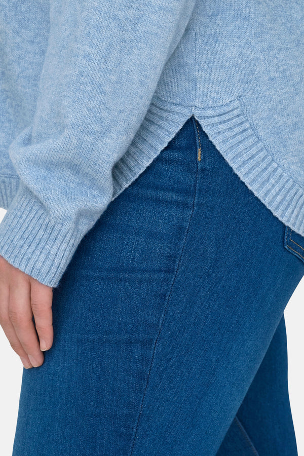 Pull col V Bleu - CARMAKOMA