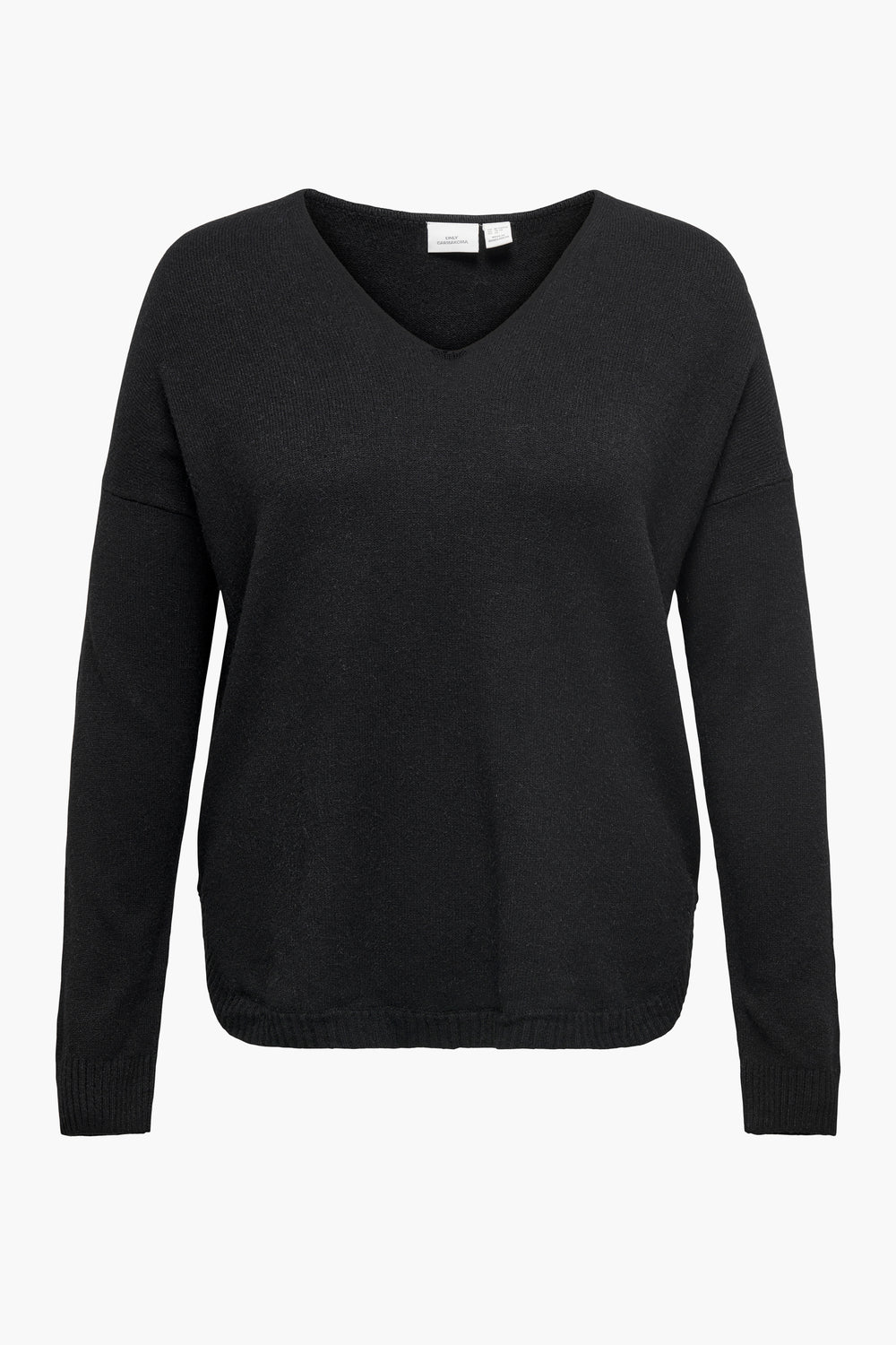 Pull col V Noir - CARMAKOMA
