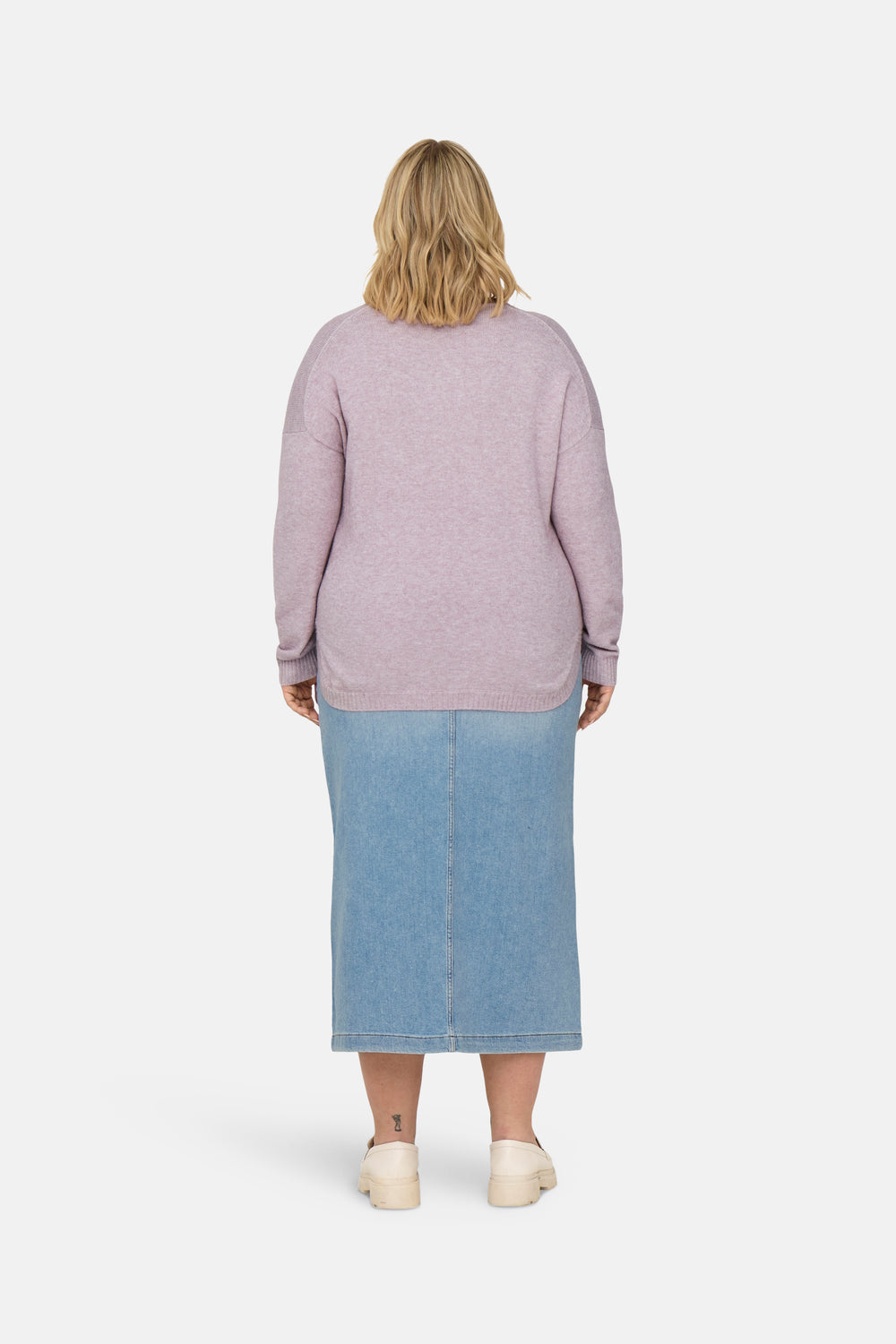 Pull col V Rose - CARMAKOMA