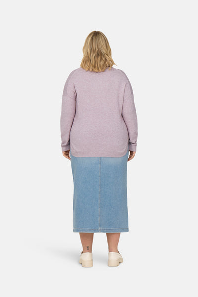 Pull col V Rose - CARMAKOMA