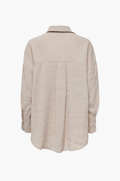 Chemise à manches longues - beige