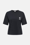 Zwart T-shirt met korte mouwen van JDY, losse pasvorm en effen stof.