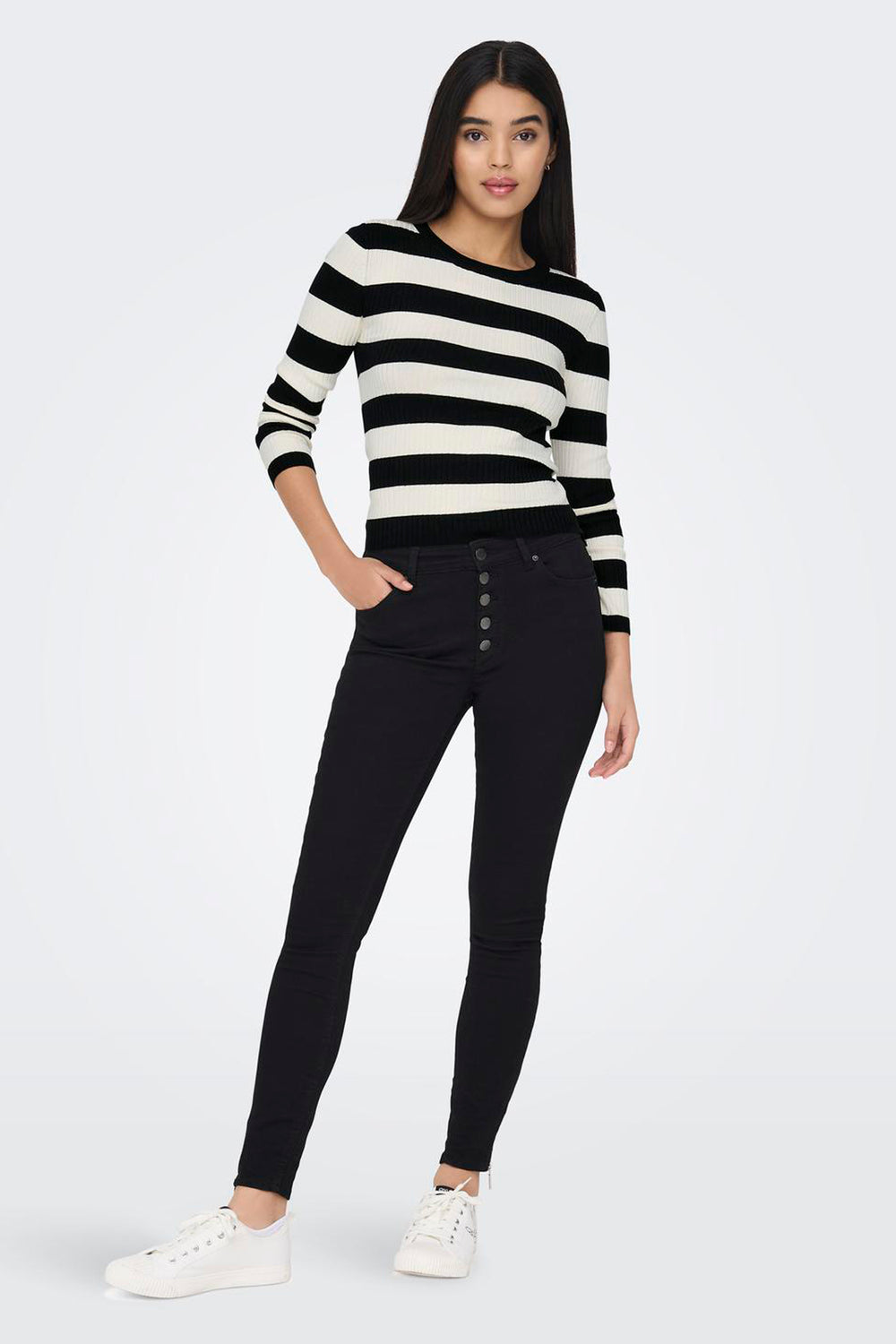 Pull col rond Noir - JDY