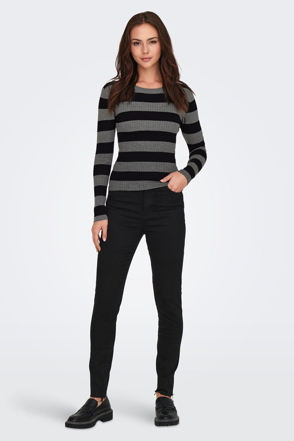 Pull col rond Gris - JDY