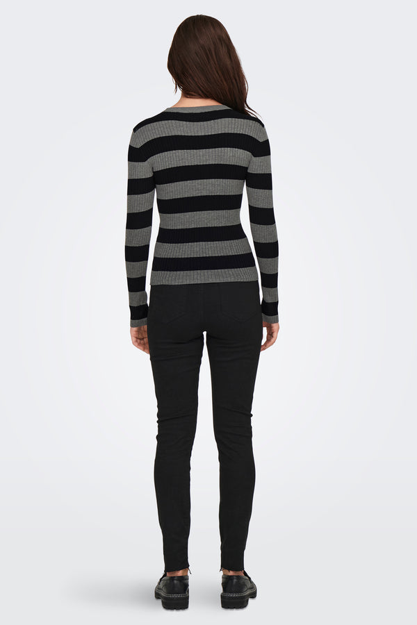 Pull col rond Gris - JDY
