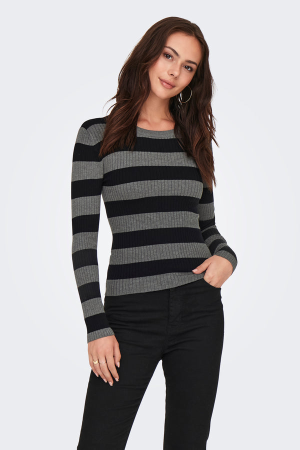 Pull col rond Gris - JDY