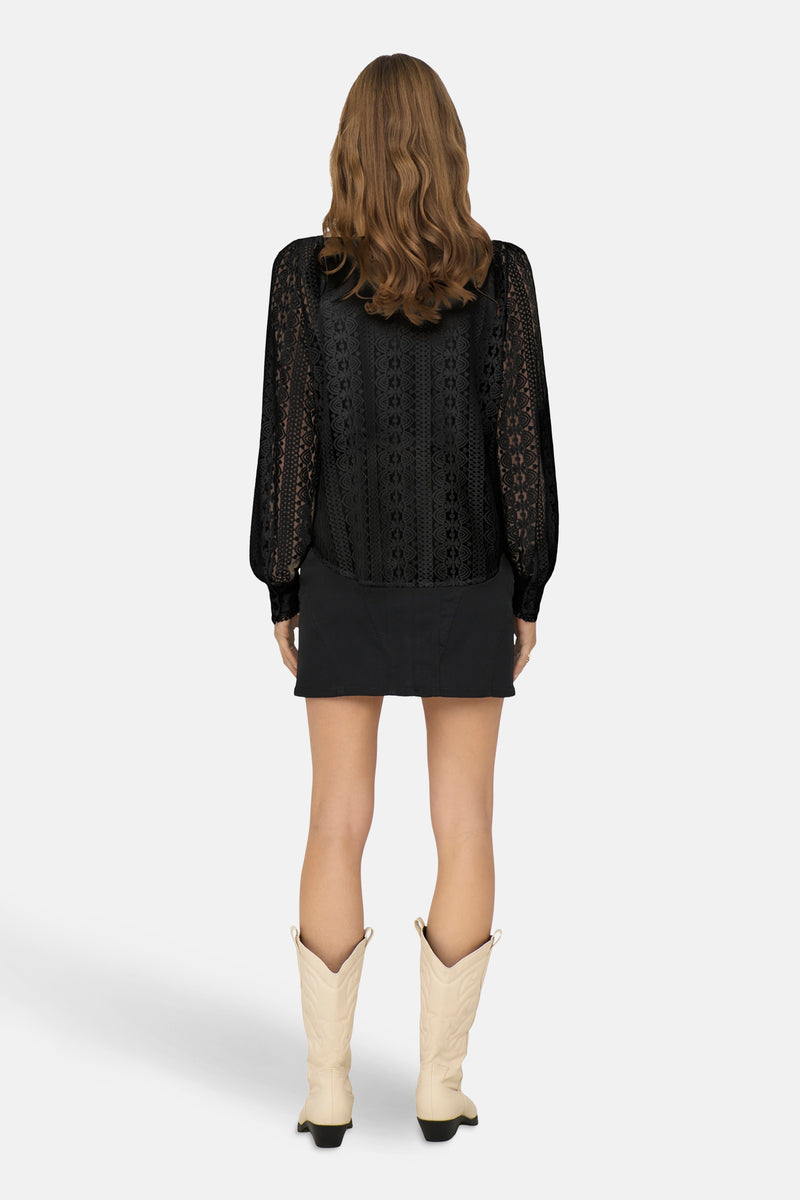 Blouse met lange mouwen - zwart