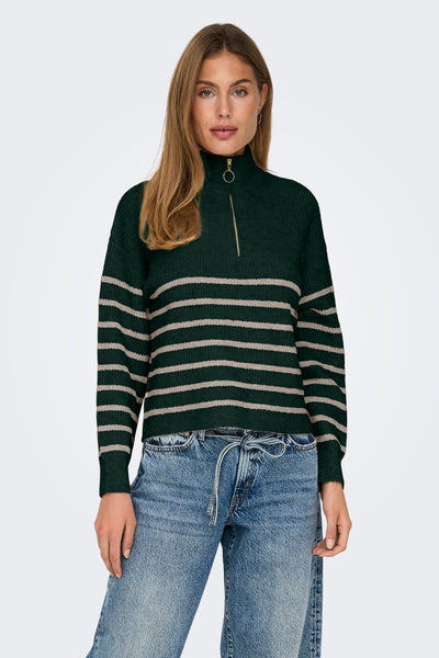 Pull col montant Vert - ONLY®