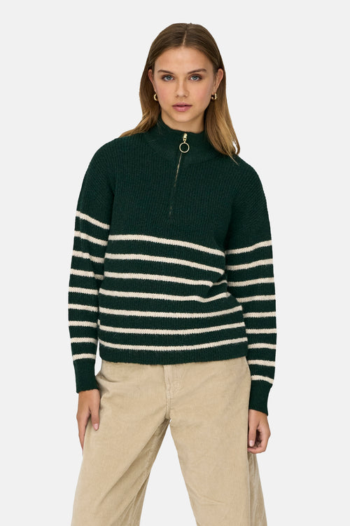 Pull met rolkraag - groen