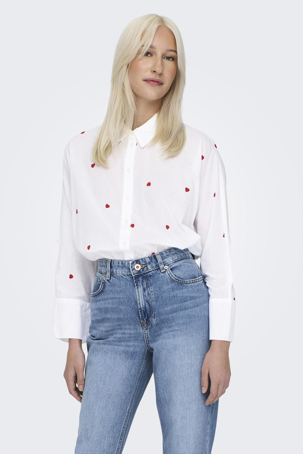 ONLNEW LINA GRACE LS EMB SHIRT NOOS WVN