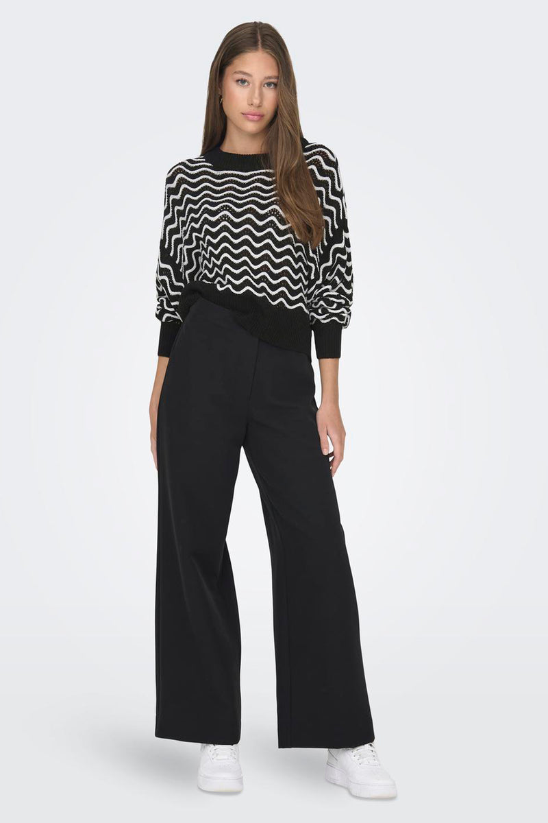 Pull col rond Noir - JDY