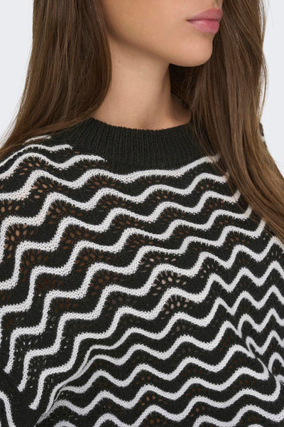 Pull col rond Noir - JDY