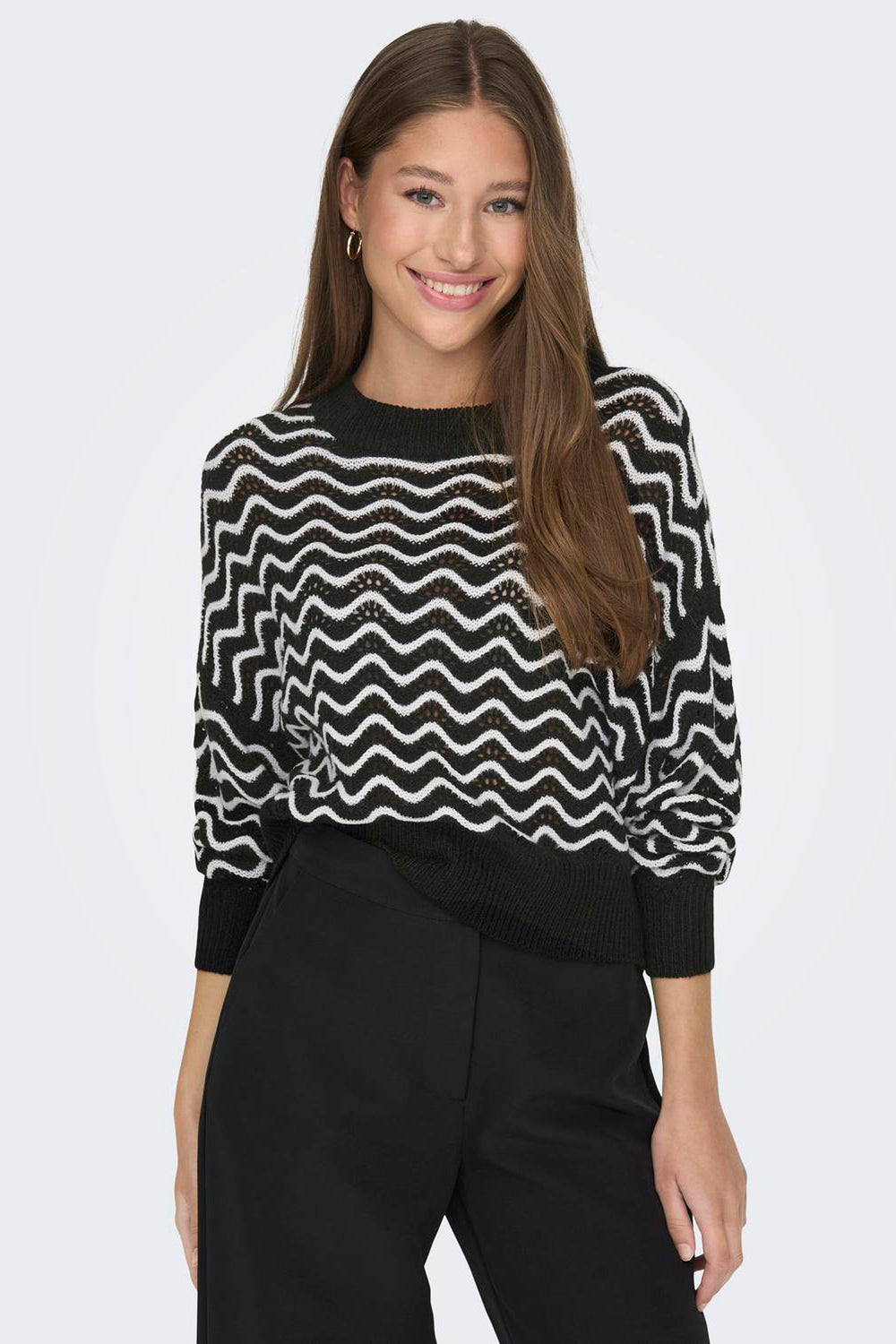Pull col rond Noir - JDY
