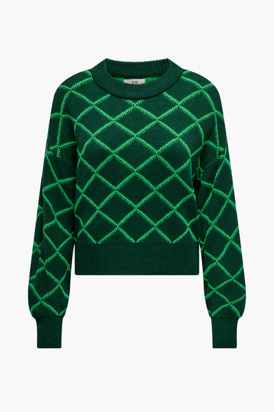 Pull col rond Vert - JDY