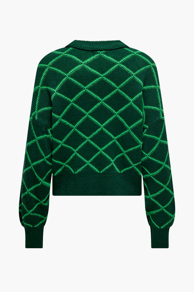 Pull col rond Vert - JDY