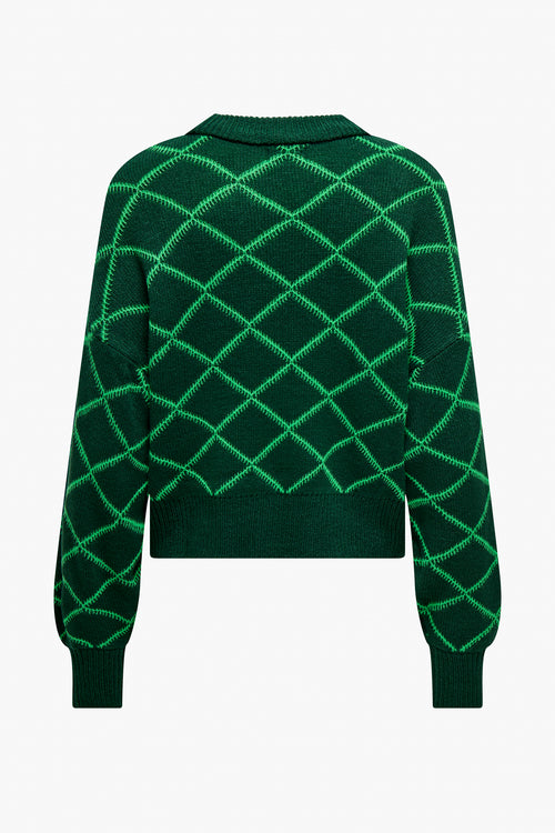 Pull col rond Vert - JDY