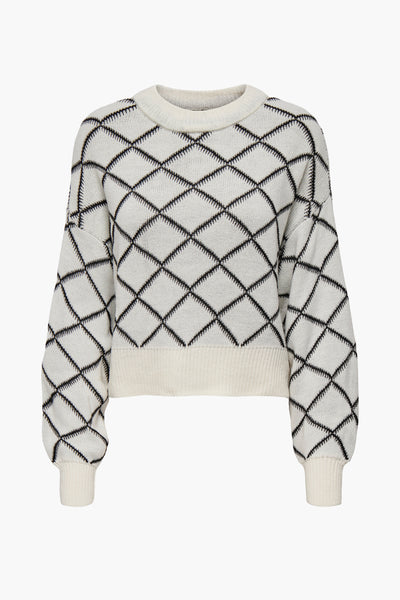 Pull col rond Écru - JDY