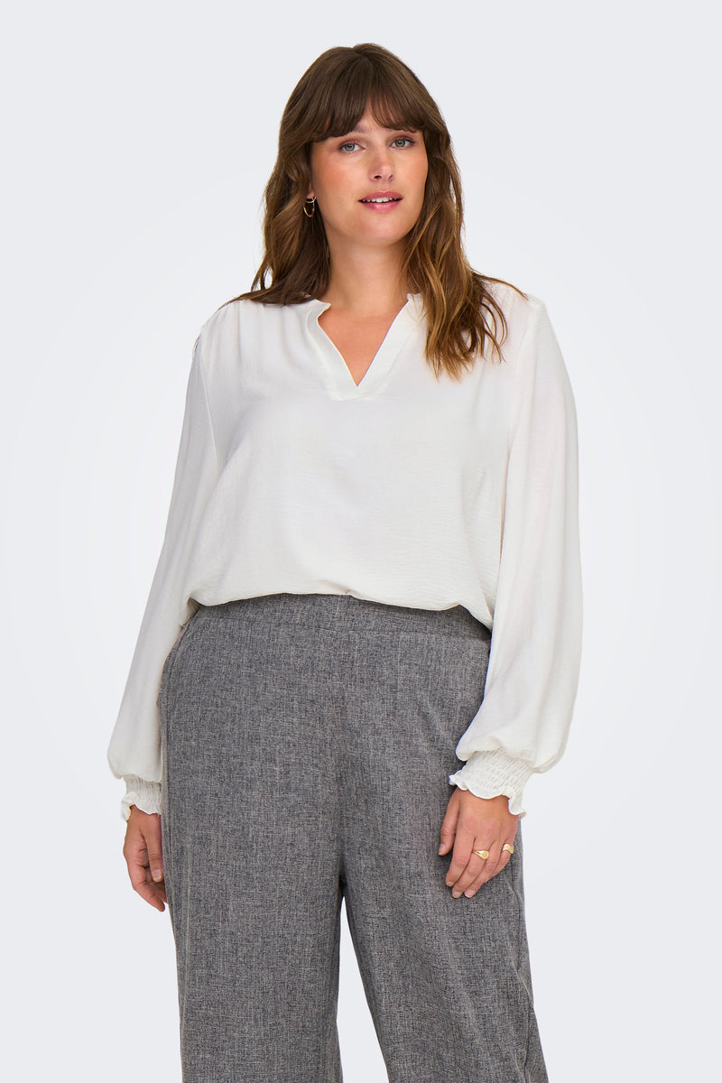 CARMETTA LIFE V-NECK TOP WVN NOOS