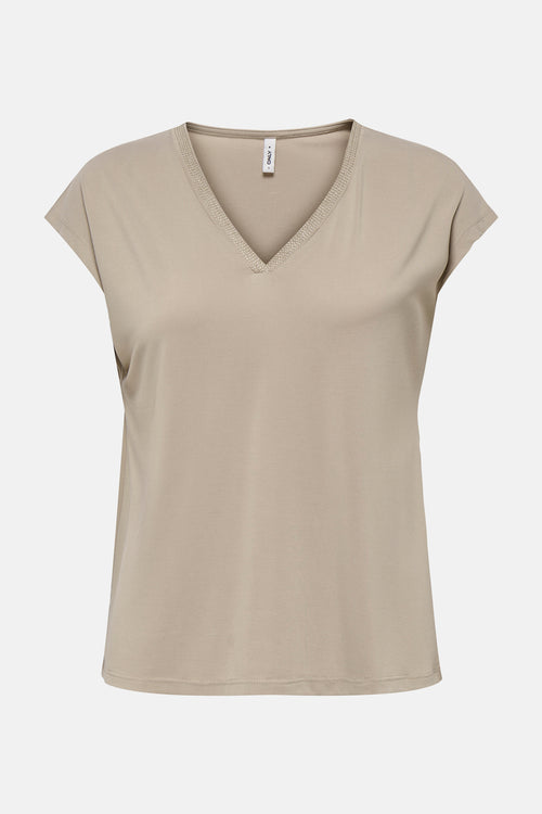 ONLFREE LIFE S/S MODAL STITCH TOP JRS