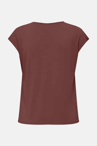 Top uni manches courtes Rouge - ONLY®