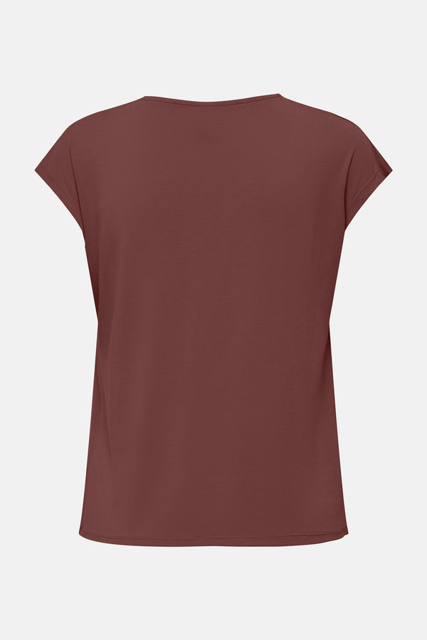 Top uni manches courtes Rouge - ONLY®