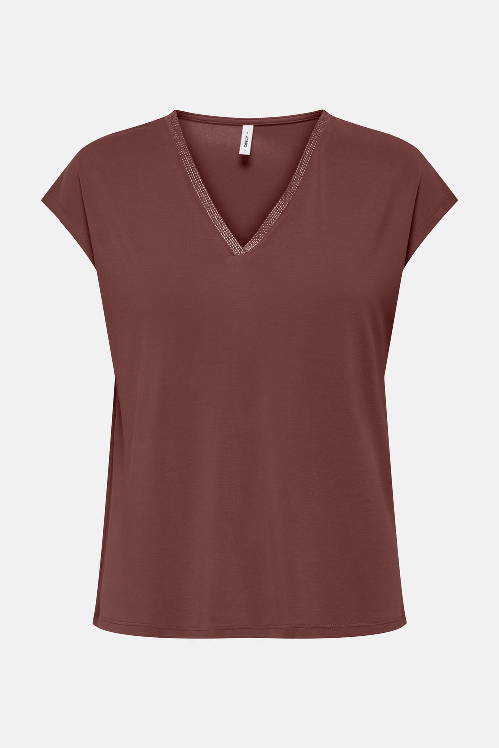 Top uni manches courtes Rouge - ONLY®