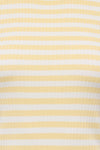 Top à rayures jaunes et blanches de JDY, texture côtelée.