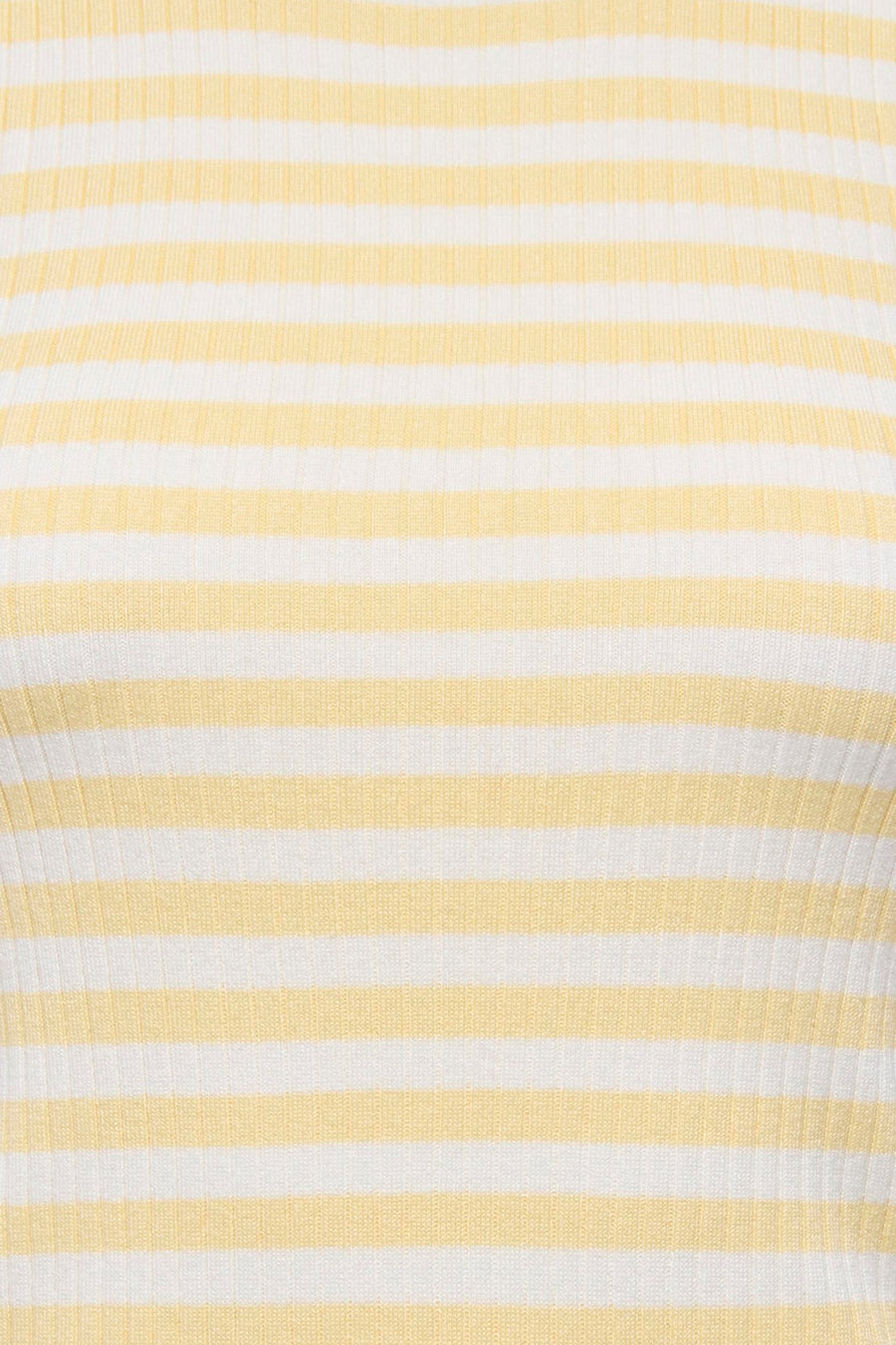 Top à rayures jaunes et blanches de JDY, texture côtelée.