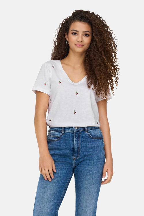 ONLKETTY LIFE S/S V-NECK TOP BOX JRS