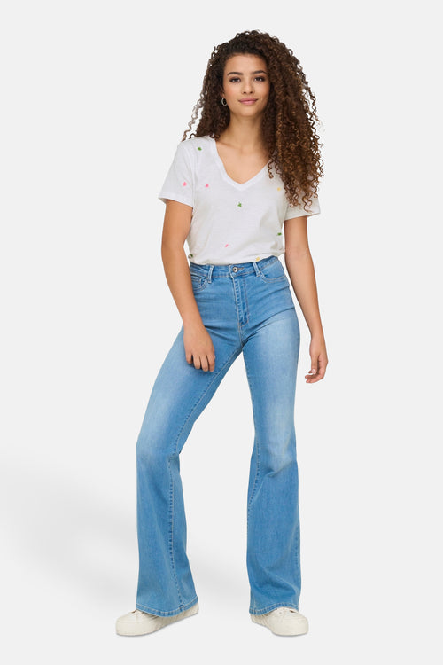 ONLKETTY LIFE S/S V-NECK TOP BOX JRS