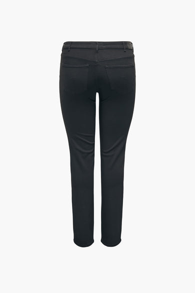 Jean noir de CARMAKOMA, vue arrière, avec poches passepoilées et passants de ceinture.