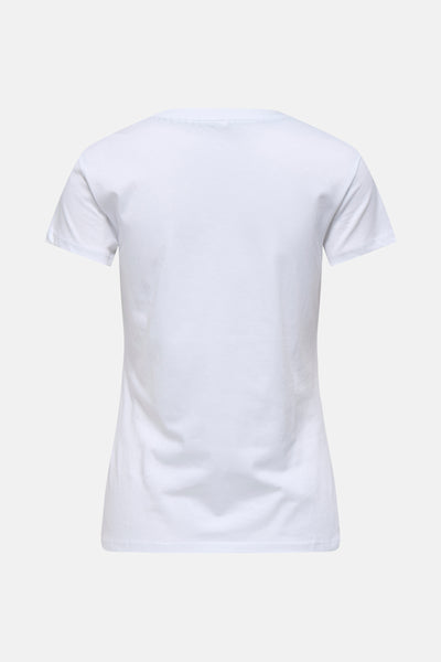 T-shirt blanc à manches courtes de ONLY, vue arrière.