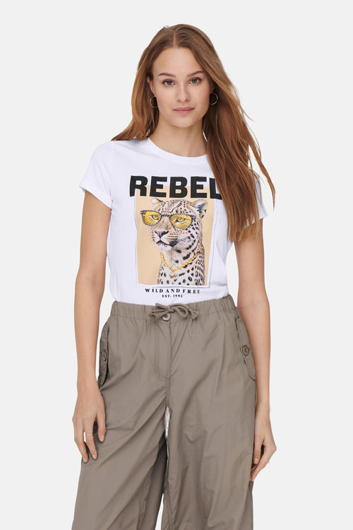 T-shirt met korte mouwen - wit