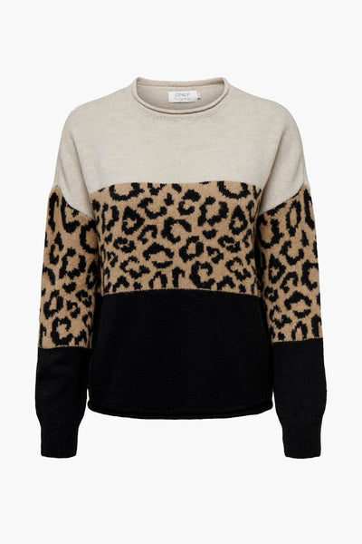Pull col rond Brun - ONLY®